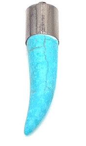 Turquoise handmade tooth gemstone pendant Turquoise handmade tooth gemstone pendant