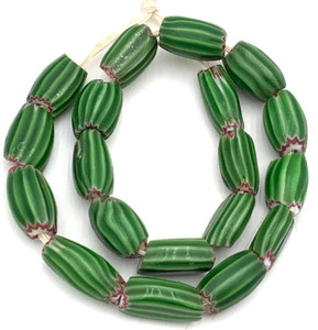 Fine vintage multi mixed melon Chevron glass beads Trade Beads Fine vintage multi mixed melon Chevron glass beads Trade Beads
