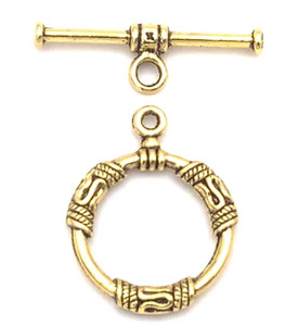 Fancy Gold Plated wired Toggle set clasp