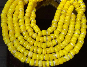 Vintage Czech Crystal Yellow Bohemian glass Crow Beads African trade beads Vintage Czech Crystal Yellow Bohemian glass Crow Beads African trade beads