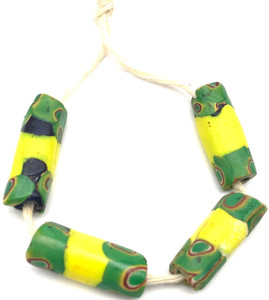 Venetian Antique Yellow Millefiori Glass Trade beads Venetian Antique Yellow Millefiori Glass Trade beads