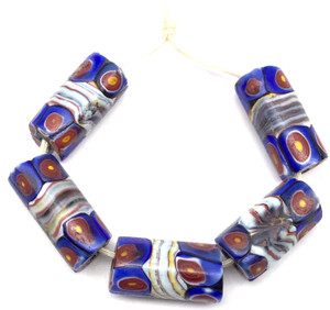 African Antique Venetian Purple Banded Mellifiori trade beads African Antique Venetian Purple Banded Mellifiori trade beads