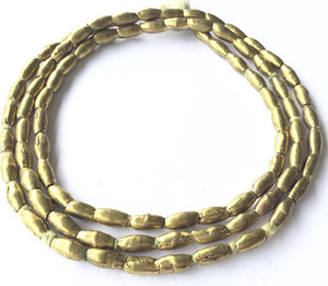 Ethiopian African Authentic Natural Rice Brass Oval beads