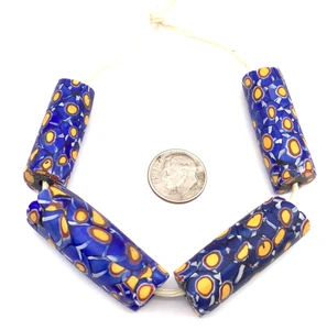 Rare Antique Venetian Blue Millefiori African trade beads-#1338