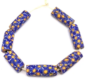 Rare Antique Venetian Blue Millefiori African trade beads-#177P
