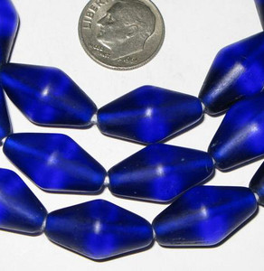cobalt bicone Czech Bohemian glass trade beads cobalt bicone Czech Bohemian glass trade beads
