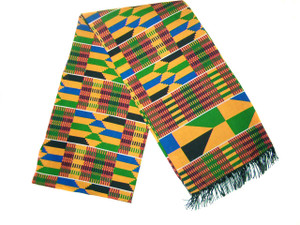 African Kente fabric scarf