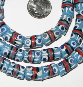 African handmade Krobo powderglass trade beads African handmade Krobo powderglass trade beads