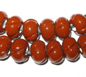 vintage Czech lampwork rondelle glass