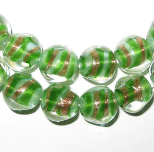 beautiful vintage Czech green handmade lampwork beads beautiful vintage Czech green handmade lampwork beads