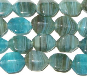 vintage oval marble Czech glass beads vintage oval marble Czech glass beads