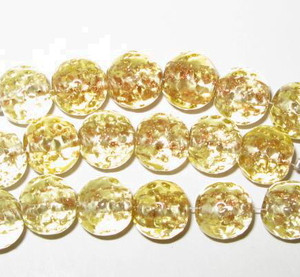 vintage art lampwork yellow aventurine Czech glass beads vintage art lampwork yellow aventurine Czech glass beads
