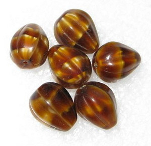 beautiful vintage Czech Bohemian brown glass trade beads beautiful vintage Czech Bohemian brown glass trade beads