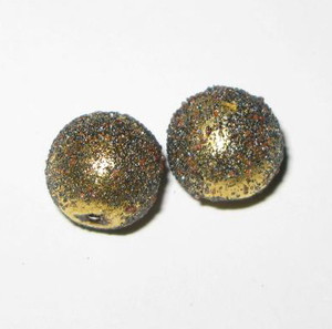 vintage Czech lampwork round gold/sliver speckled foil bohemian glass beads vintage Czech lampwork round gold/sliver speckled foil bohemian glass beads