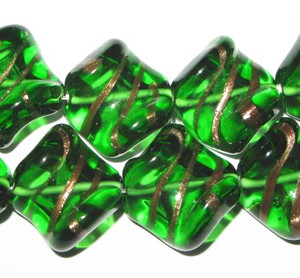 art Czech vintage twist lamp aventurine Bohemian glass bead art Czech vintage twist lamp aventurine Bohemian glass bead