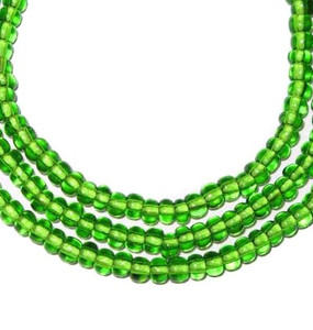 fine matched green European glass seed trade beads fine matched green European glass seed trade beads