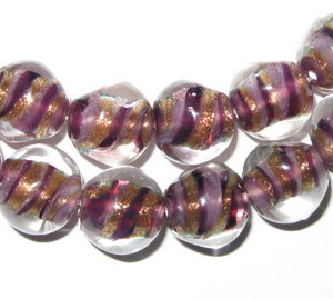 beautiful vintage Czech violet handmade lamp beads beautiful vintage Czech violet handmade lamp beads
