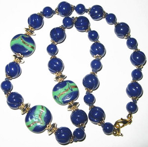 Bohemain handmade glass beads necklace Bohemain handmade glass beads necklace