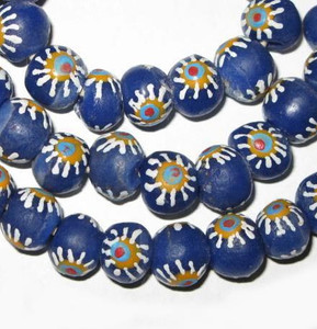 Authentic cobalt Handmade African Ghana Krobo Authentic cobalt Handmade African Ghana Krobo