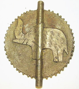 Africa Lobi tribe handmade elephant brass trade bead pendant  Africa Lobi tribe handmade elephant brass trade bead pendant