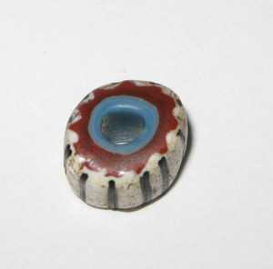 Antique old Venetian 4 layer Chevron glass trade bead Antique old Venetian 4 layer Chevron glass trade bead