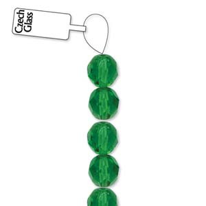 4mm Czech Emerald fire Polished Glass beads