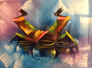 Reflection of spirit African Art painting Acrylic on Canvas Reflection of spirit African Art painting Acrylic on Canvas