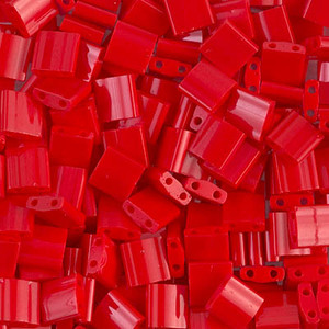 Seed Beads Miyuki Tila Opaque Red Glass Beads Seed Beads Miyuki Tila Opaque Red Glass Beads