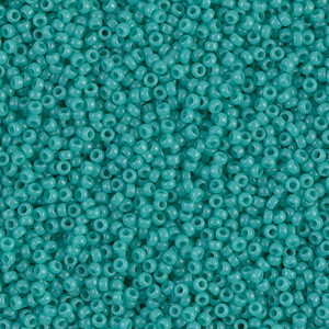 15/0 Seed Beads Miyuki Opaque Turq Green Glass beads 15/0 Seed Beads Miyuki Opaque Turq Green Glass beads