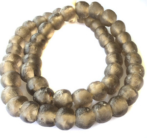 West African Ghana Krobo recycled Smoke Topaz Glass fair trade Beads West African Ghana Krobo recycled Smoke Topaz Glass fair trade Beads