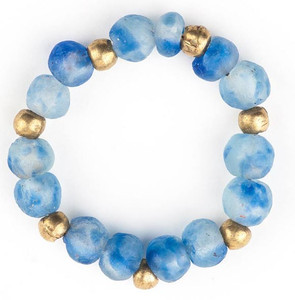 African Sea glass trade bead Bracelet African Sea glass trade bead Bracelet
