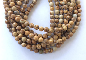 47 Perfect Picture Jasper Round Gemstone Beads 47 Perfect Picture Jasper Round Gemstone Beads