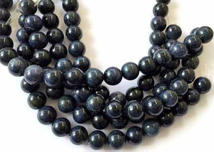 17 Fine Natural Dumortierite Round Gemstone beads