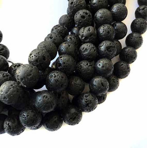 10mm Round smooth black Lava polished waxed Volcanic Gemstone 10mm Round smooth black Lava polished waxed Volcanic Gemstone