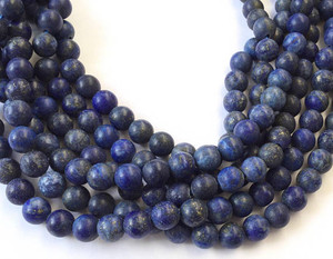 46 Natural Round matte Lapis Lazuli Gemstone beads Beading Supplies 46 Natural Round matte Lapis Lazuli Gemstone beads Beading Supplies