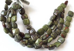 Fine Natural Dragon Blood Jasper Square Gemstone beads Beading 