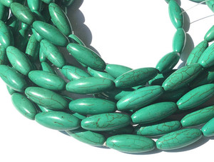 Natural Green Turquoise Elongate Gemstone beads Natural Green Turquoise Elongate Gemstone beads