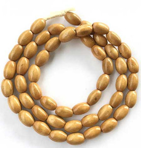 Natural Wood Oval Beads Natural Antique Iroko color Natural Wood Oval Beads Natural Antique Iroko color