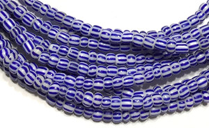 Ghana Blue Ghana seed Beads Glass African Trade Beads [3094]