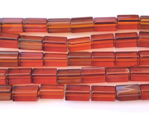 Vintage Czech Bohemian glass Topaz Faceted trade beads