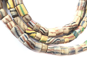 Od Antique African Ghana Krobo powderglass trade beads