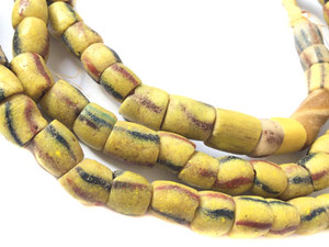 African Ghana Krobo powderglass Antique trade beads African Ghana Krobo powderglass Antique trade beads