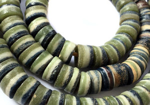 Antique African Ghana Krobo powderglass trade beads Antique African Ghana Krobo powderglass trade beads