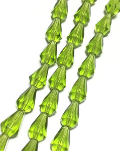 50PCS Preciosa Czech Green Teardrop Fire Polished Glass Beads 50PCS Preciosa Czech Green Teardrop Fire Polished Glass Beads