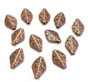 25 Antique copper spacer beads