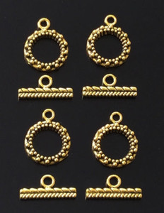 4PCS Antique Gold round multi shape Toggle Clasps jewelry-supplies 4PCS Antique Gold round multi shape Toggle Clasps jewelry-supplies
