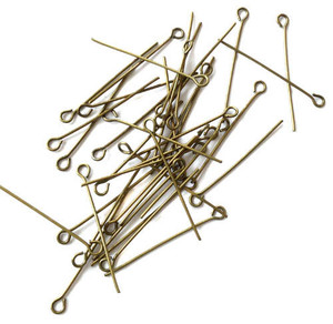 100PCS Antique brass 20GA Short Eye Pins-Rosary Findings 100PCS Antique brass 20GA Short Eye Pins-Rosary Findings