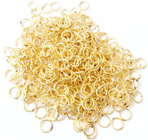 300 Gold Plated 6mm Open jump rings-Beading Supplies Findings 300 Gold Plated 6mm Open jump rings-Beading Supplies Findings