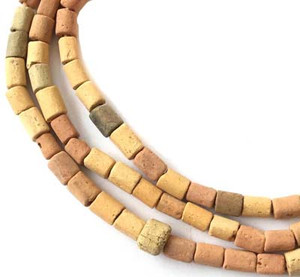 Strand of Old African Mali Clay trade beads Strand of Old African Mali Clay trade beads
