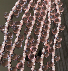 25 Fine Vintage Trade Transparent Pink Drop Czech Bohemian Glass beads 25 Fine Vintage Trade Transparent Pink Drop Czech Bohemian Glass beads